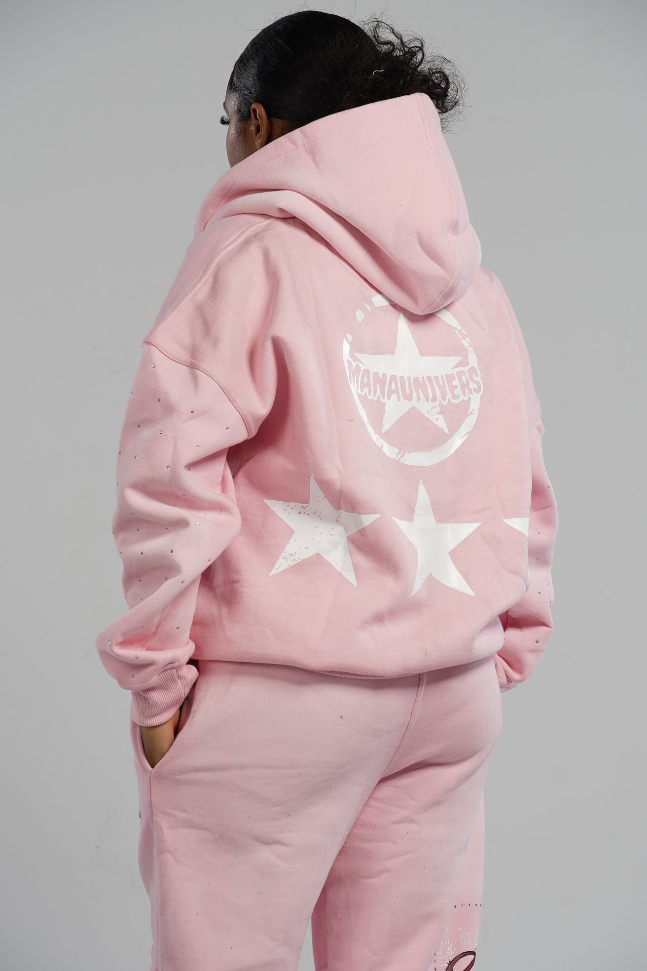 Pink Archive Zip Up Hoodie