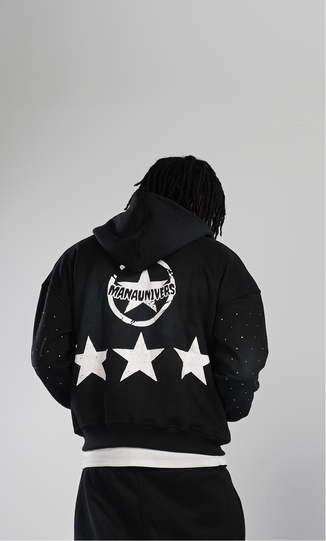 Black Archive Zip Up Hoodie
